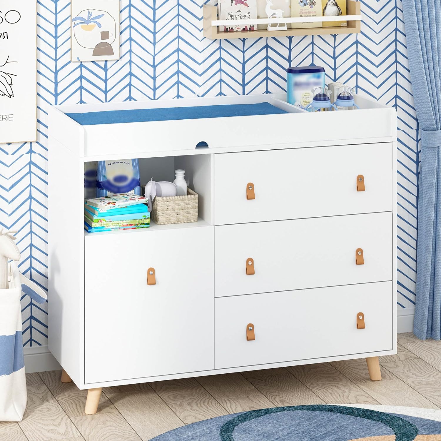 Baby Dresser Changing Table wi - Baby Nursery Table ulasan dan harga
