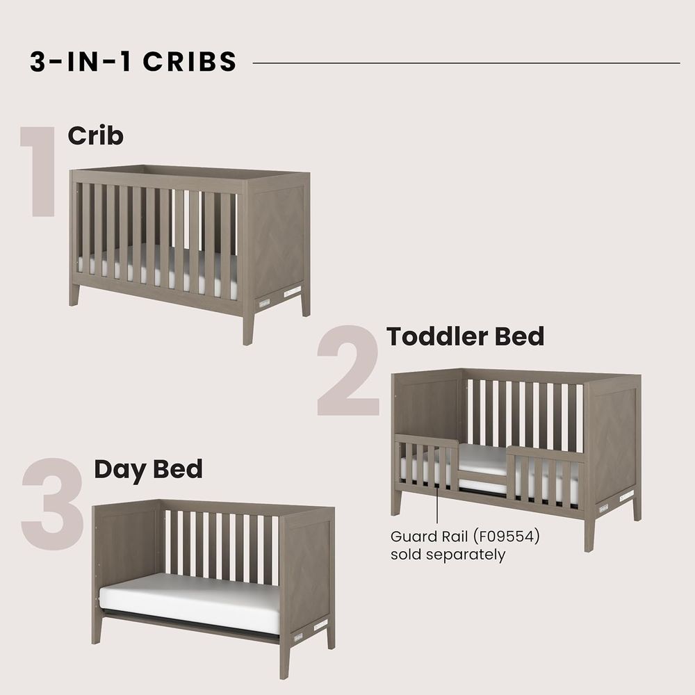 2-Piece Nursery Set: 3-in-1 Co - Convertible Crib Set ulasan dan harga